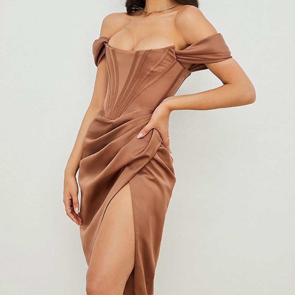Off the shoulder corset dress